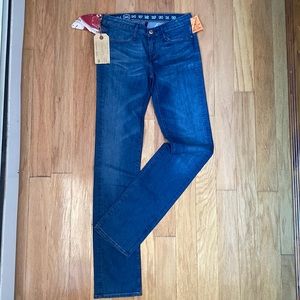 🆕 Earnest Sewn Decca Straight Leg Stretch Light Jeans medium Wash #179 size 25